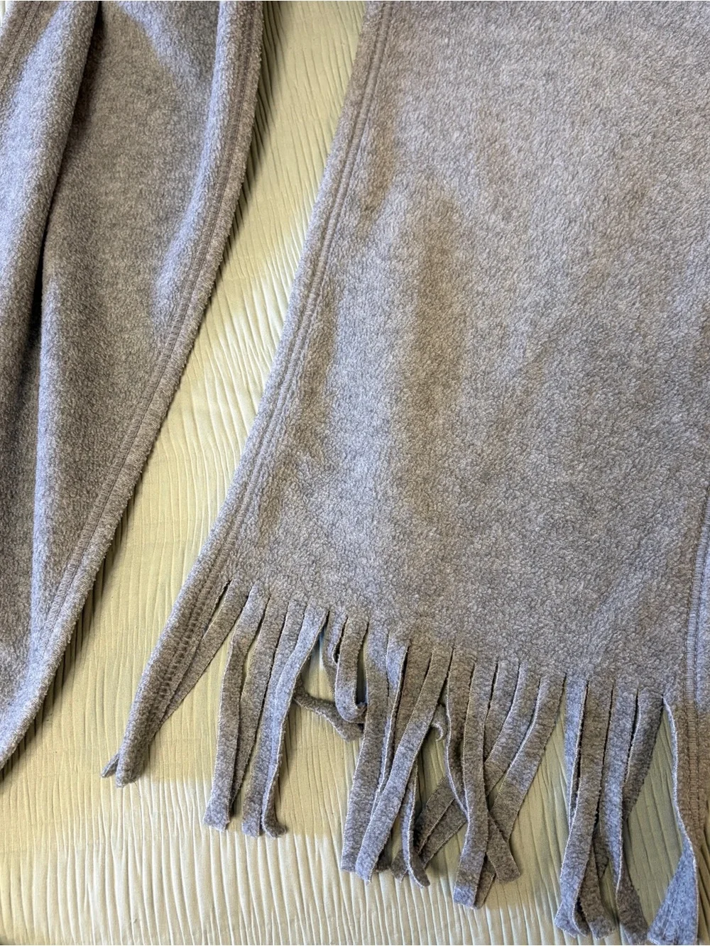 Gray Scarf with Fringe